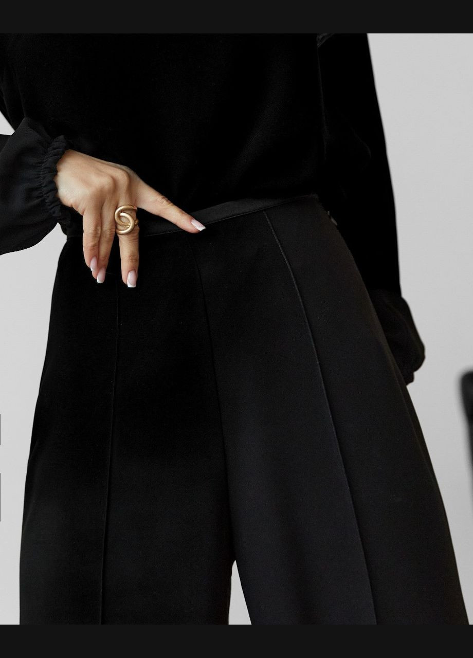 Женские классические брюки палаццо черные нарядные MKJL1157-1 Modna KAZKA (277159846)