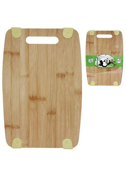 Доска разделочная бамбуковая 30х20 см с силиконовыми вставками кухонная для нарезки продуктов и приготовления пищи S&T (368978419)