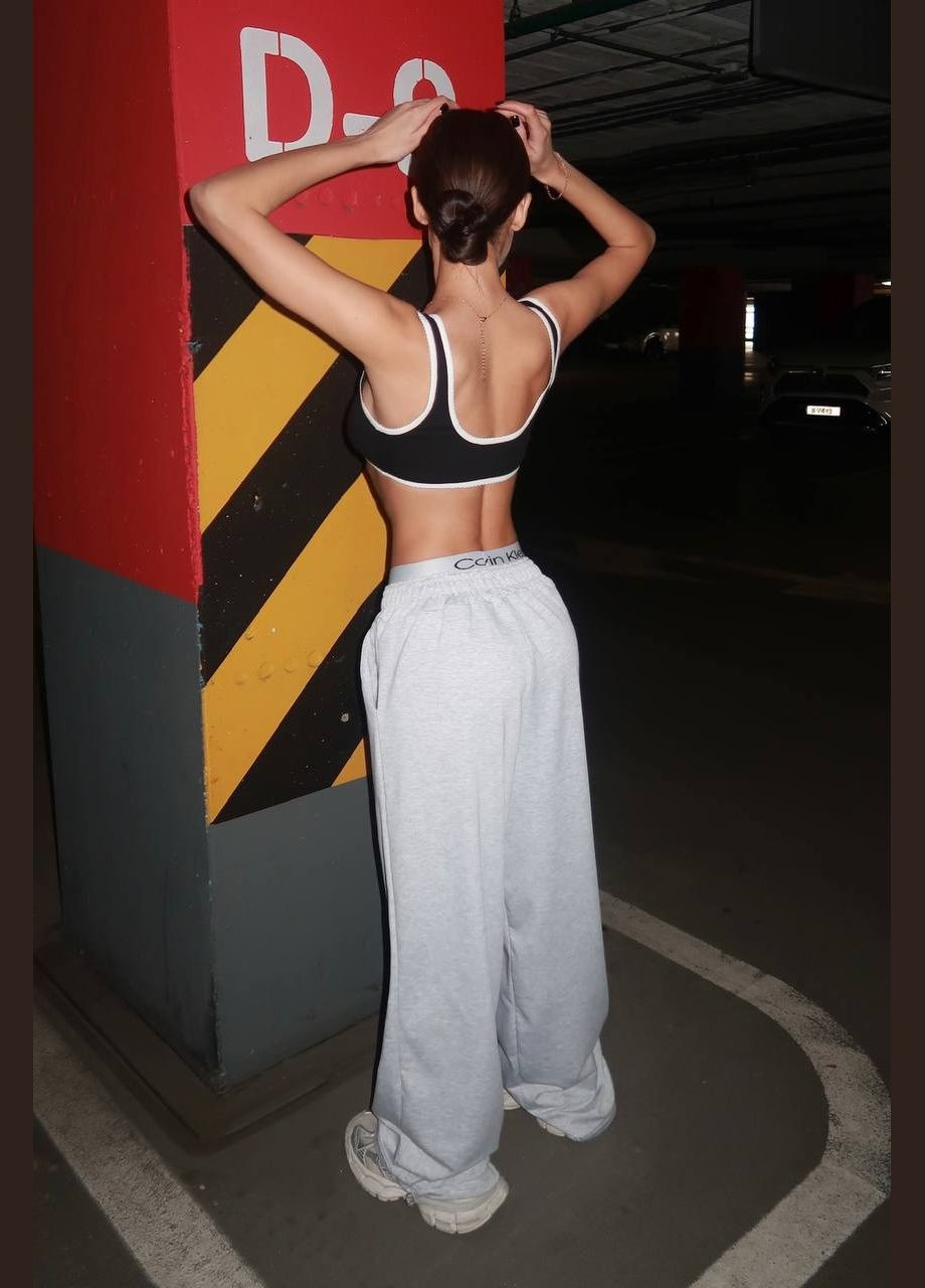 Серые штаны свободного кроя No Brand (323137100)