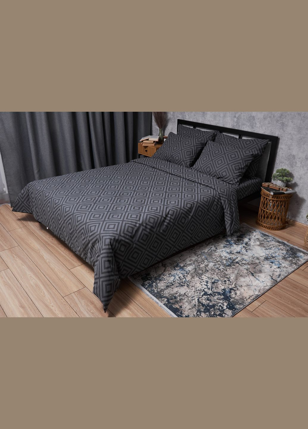 Комплект постельного белья Бязь Gold Люкс «» евро 200х220 наволочки 2х40х60 (MS-820004665) Moon&Star Storm (293148179)