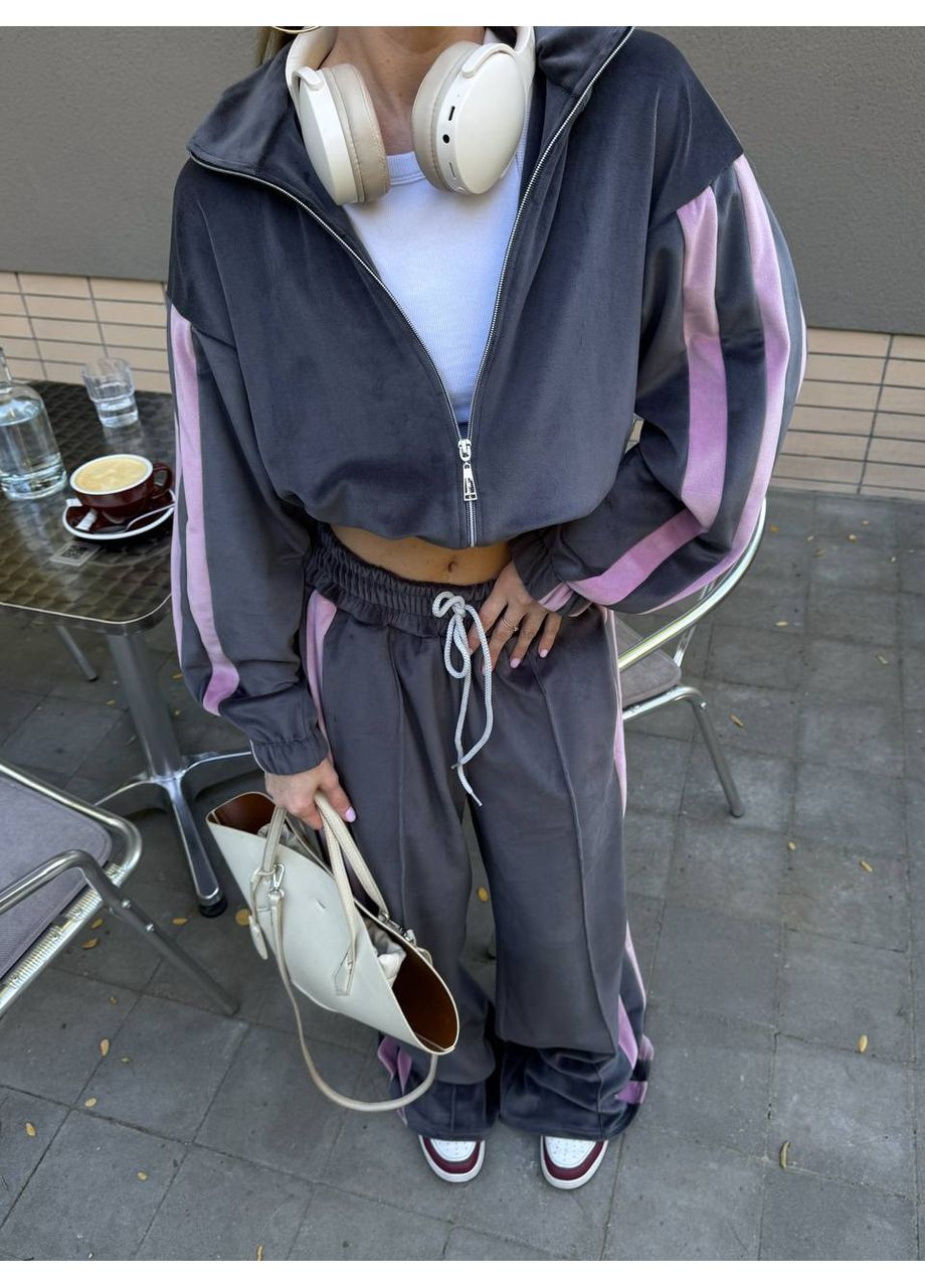 Спортивный костюм из велюра плюш на трикотажной основе — ЗАМЕРЫ В ОПИСАНИИ DK/DL Мода без кордонів (373178126)