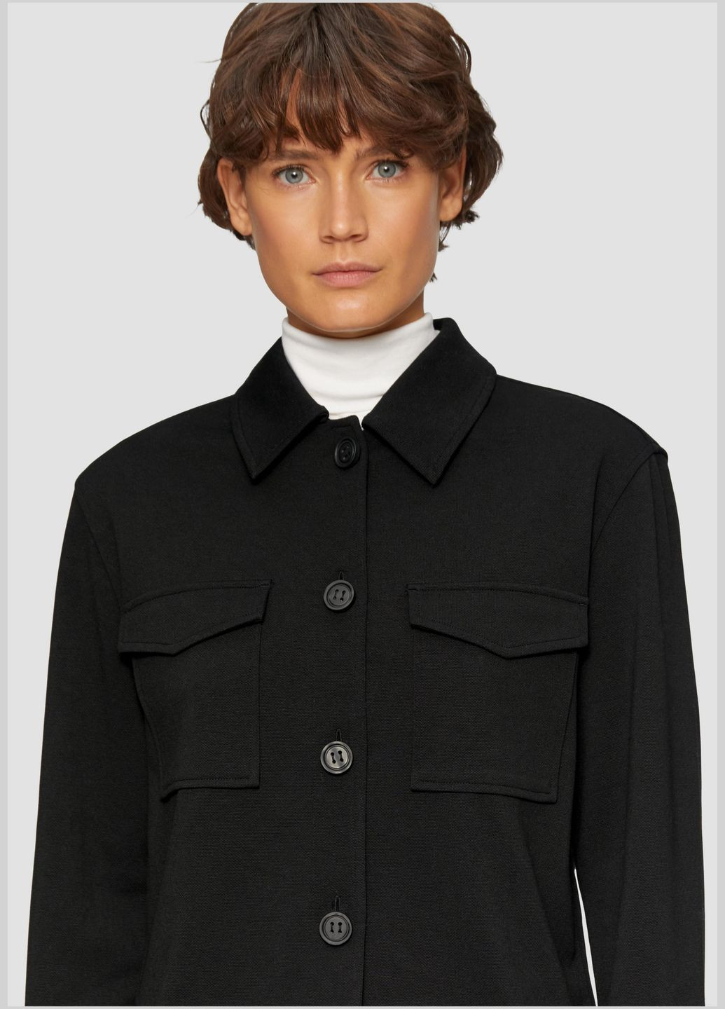 Черный женский жакет S.Oliver однотонный - демисезонный