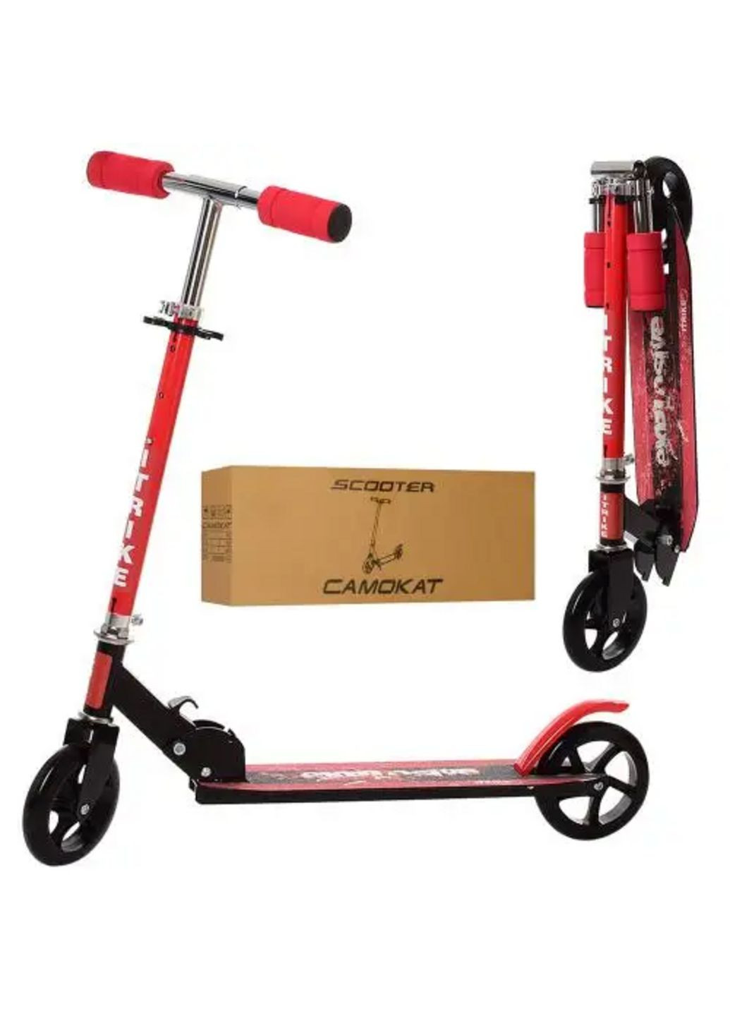 Самокат дорослий складної SR 2-005-RB Червоний iTrike (316087462)