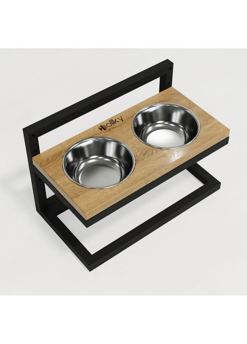 Миски на регульованій підставці для маленьких собак Flex S (2 × 0.450 л) FS-422523-BLNT Hollky (365652754)