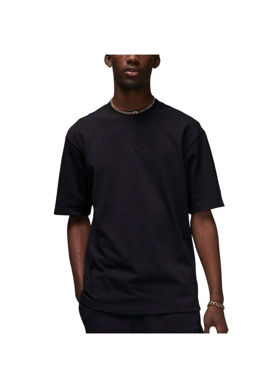 Черная футболка air brand wordmark tee black fj1969-010 (размер: ) Jordan