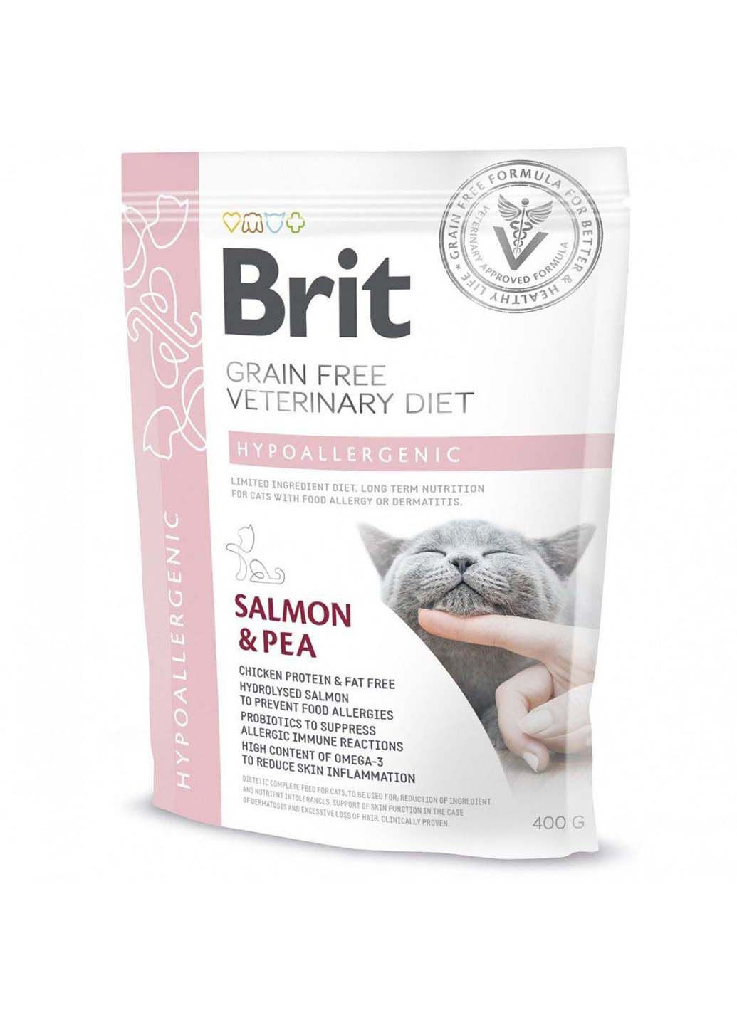 Сухий корм для кішок різного віку VetDiets при харчовій непереносимості з лососем і горохом Вага: 0.4 кг Brit (286472775)