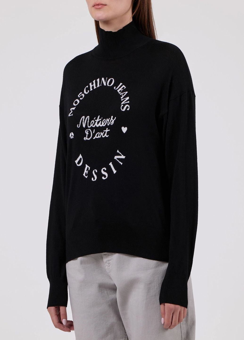 Чорний демісезонний светр Moschino Jeans