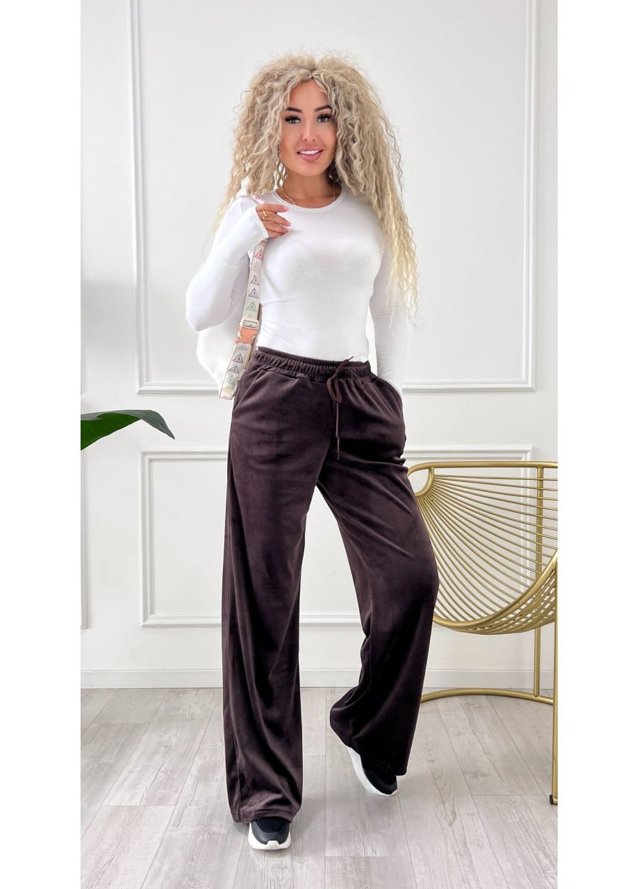 Велюровые брюки свободного кроя Adelante (361057299)