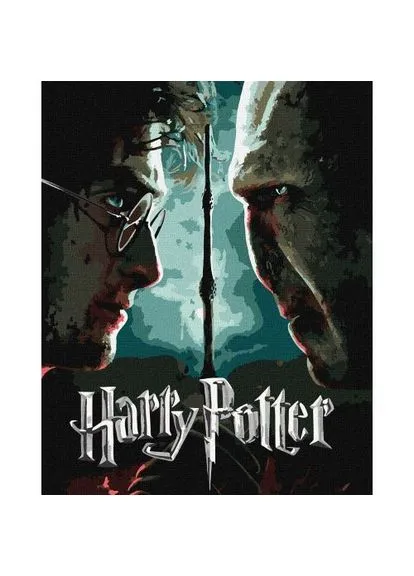Картина по номерам с красками металлик "Harry Potter: Гарри и Волдеморт" 40х50см Ідейка (385565340)