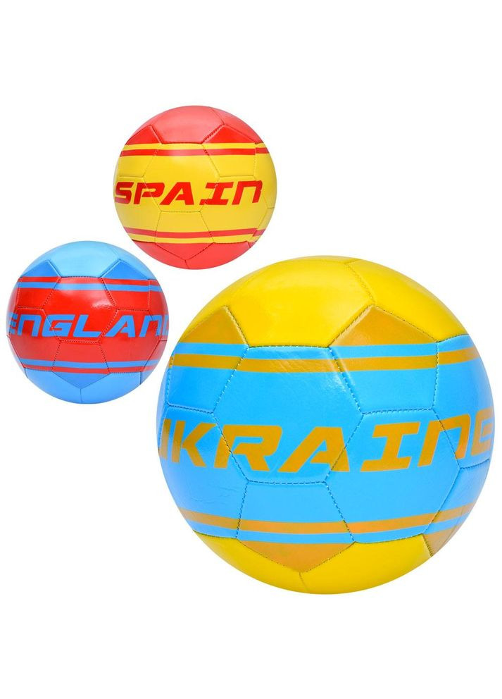 М'яч футбольний розмір 5, ПВХ 1,6мм, 260-280г, 3 види (країни) EN 3301 Metr+ (326741411)