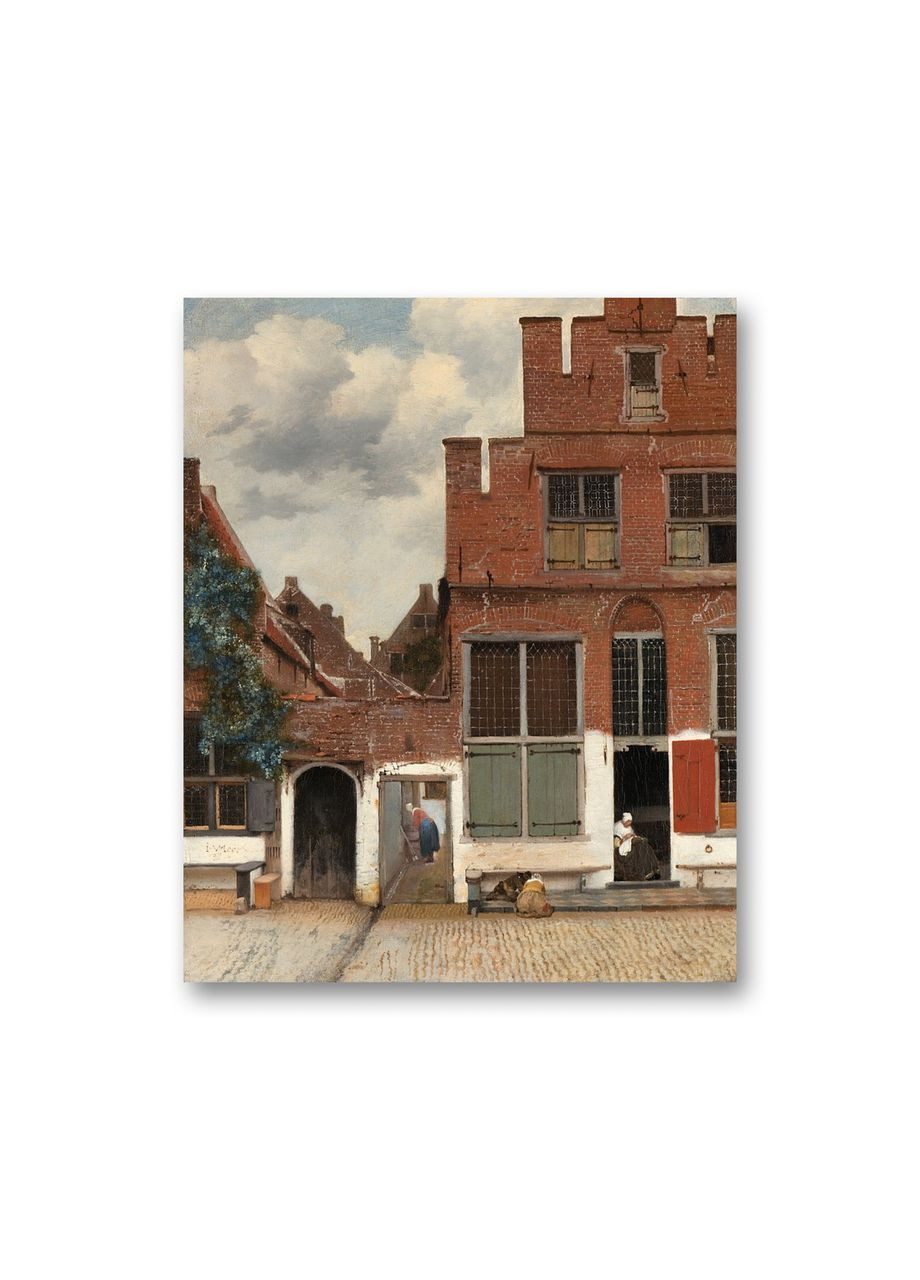 Печать на холсте Маленькая улица Ян Вермеер 30x40 No Brand (346496057)
