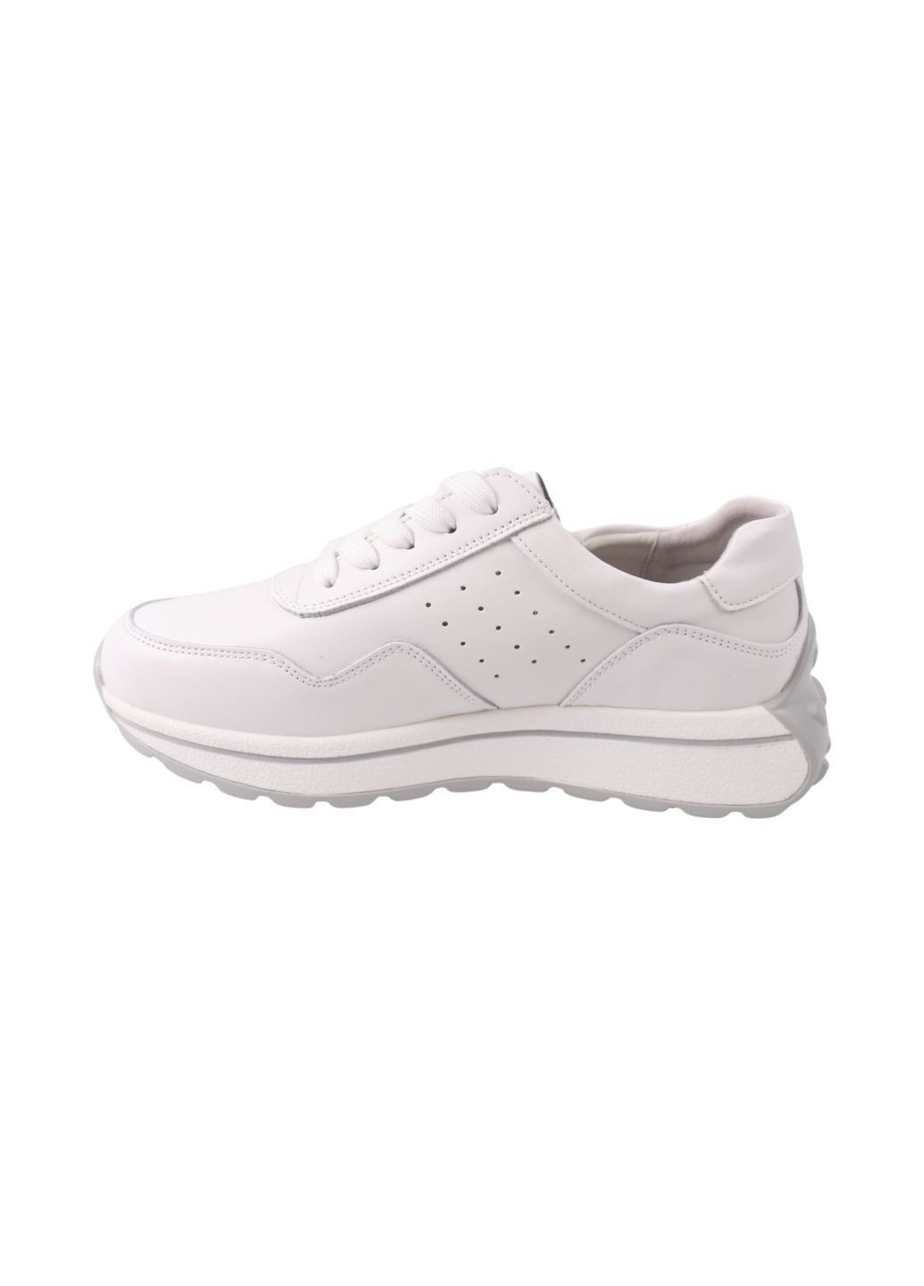 Білі кросівки жіночі білі натуральна шкіра Renzoni 1065-24DTS