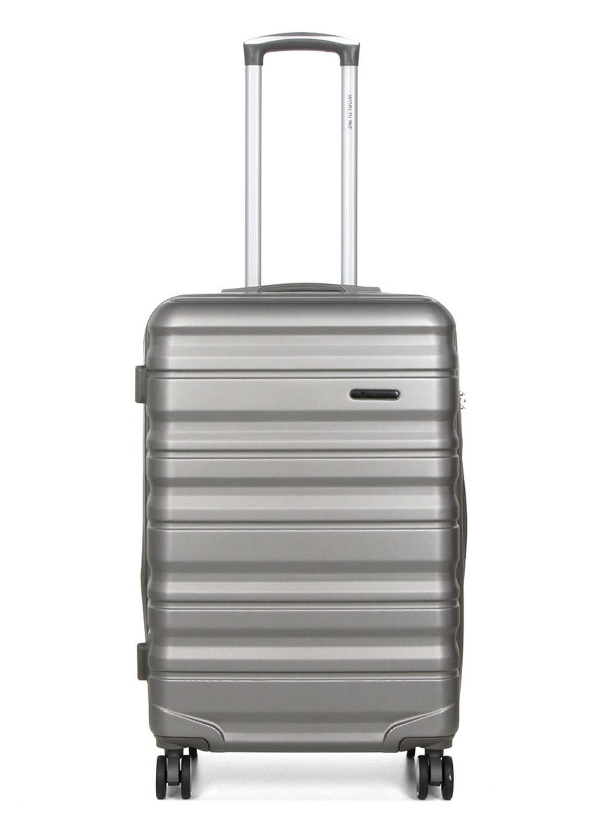 Валіза Франція середня M сіра 66х43х26(+5)см/75л/3.7кг/ 628 WORLDLINE (324802362)