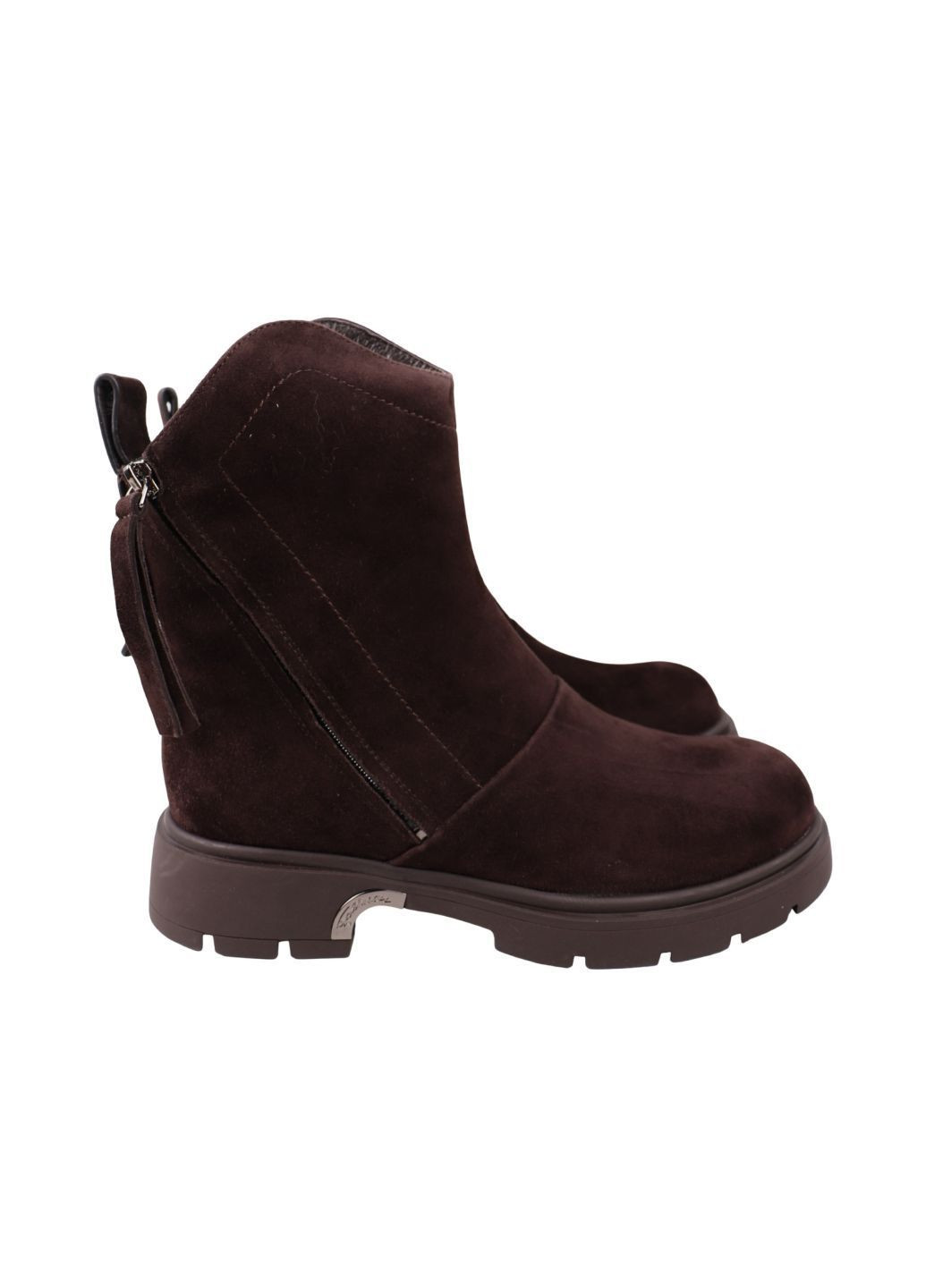 ботинки женские коричневые натуральная замша Lady Marcia