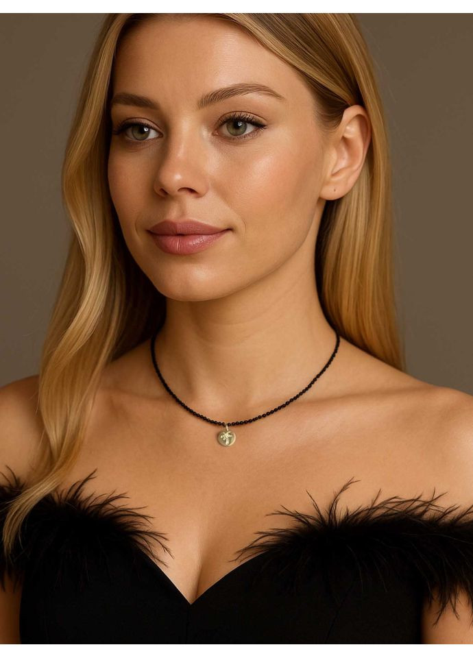 Чокер зі шпинелі з підвіскою пальма 4894 LeBijou (368559152)