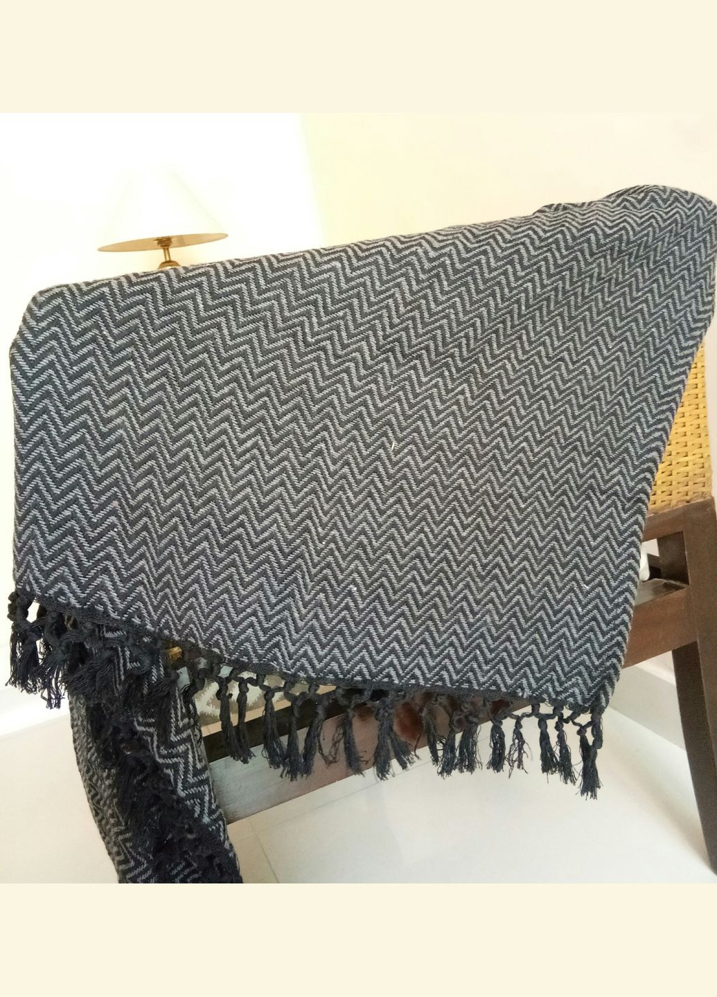 Плед хлопковый "Melange Gray" 125х175 см a-3192 Silk Route (301940815)