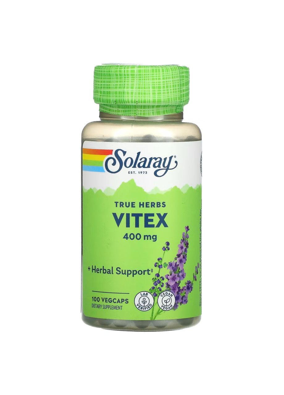 Витекс 400 мг Vitex для женского гормонального здоровья 100 капсул Solaray (265004933)