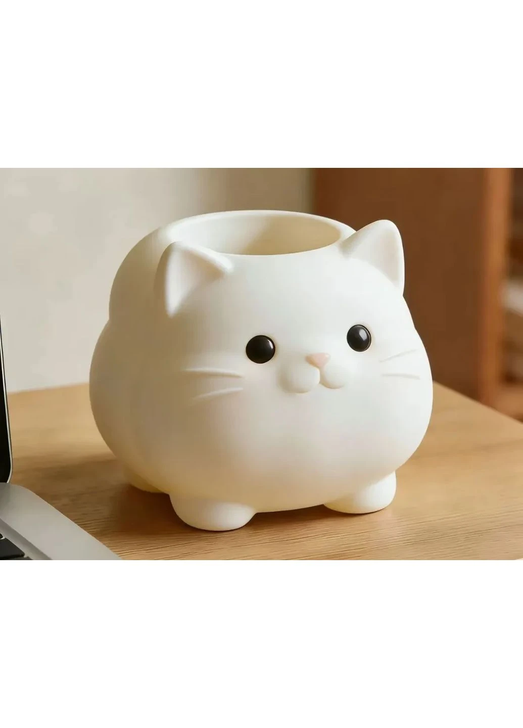 🐱🌱 Цветочный Горшок «Котик» 10 см 3D-печать No Brand (401628262)