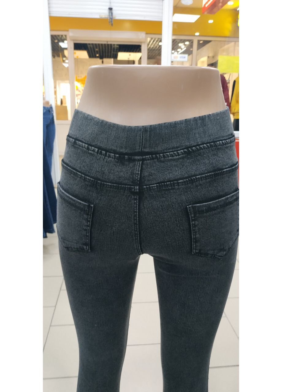 Джегінси жіночі джинси стрейч гумка 26 сірі No Brand - (366547569)