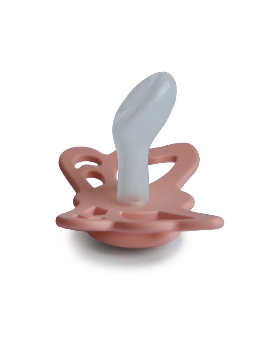 Пустышка силиконовая Butterfly Pretty in Peach, анатомическая, size 1, 0-6 мес., персиковый () FRIGG 001173 (354781573)