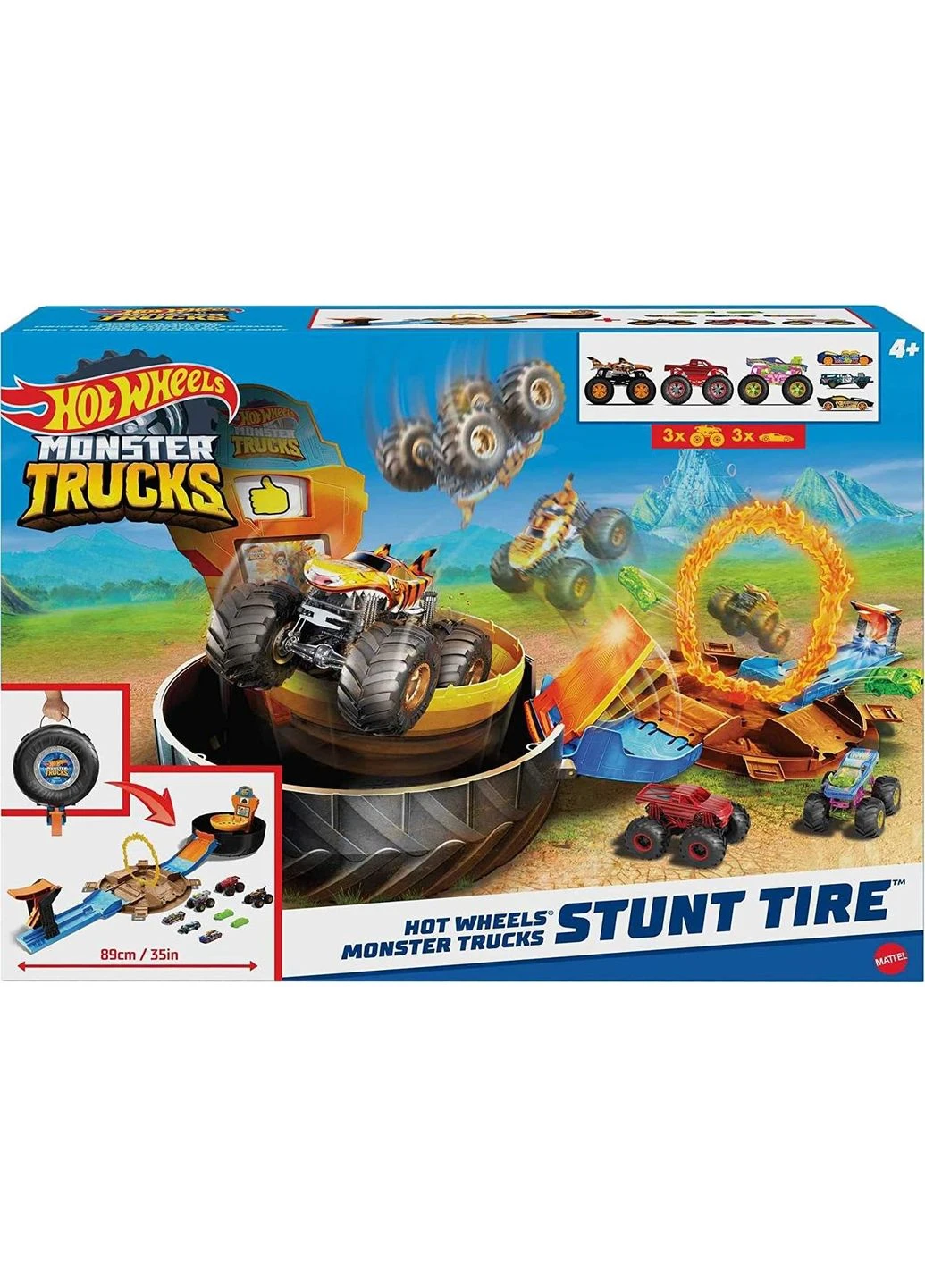 Трек Хот Вілс монстр трак Автотрек Трюкова арена Hot Wheels Monster Trucks Stunt Tire HHY74 Mattel (376090758)