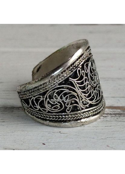 Етнічне кільце під срібло зі сканню No Brand (364202426)