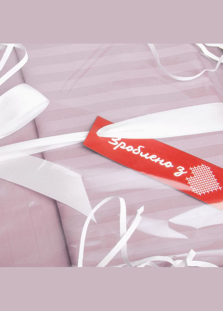 Постільний комплект євро сатин у смужку бавовна натуральна тканина набір постільної пудри IDEIA (316592104)