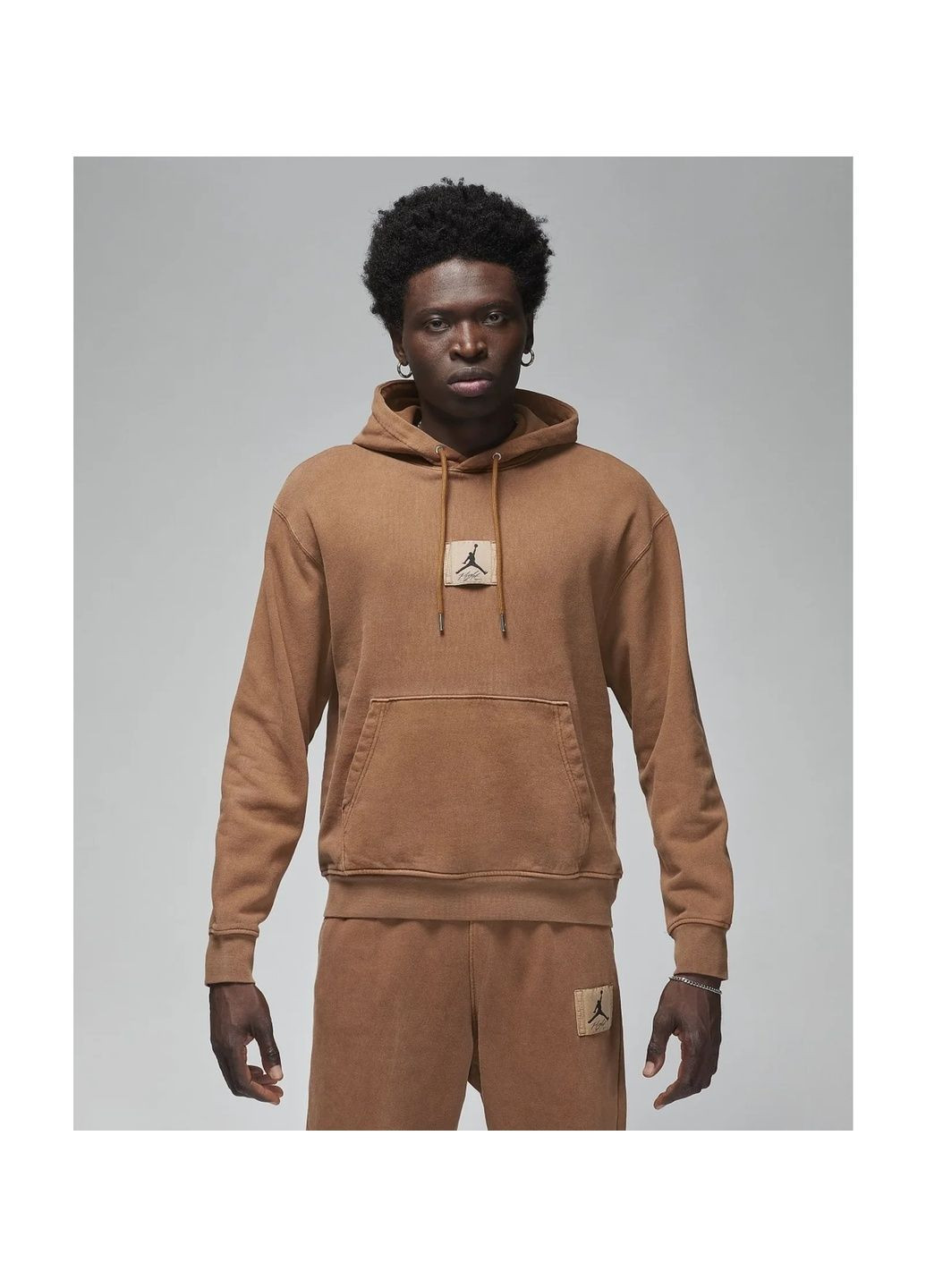 Худі чоловіче Essentials Statement Fleece Washed Pullover Hoodie Brown Air Jordan (364662554)