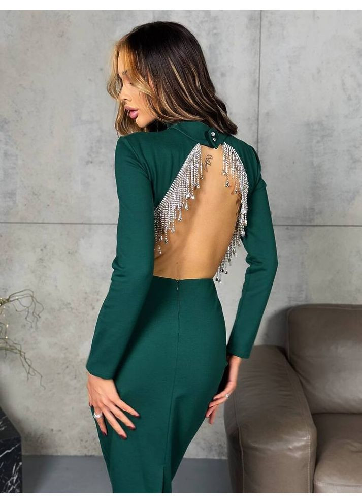 Изумрудное платье angel midi люкс цвет изумрудный milirud