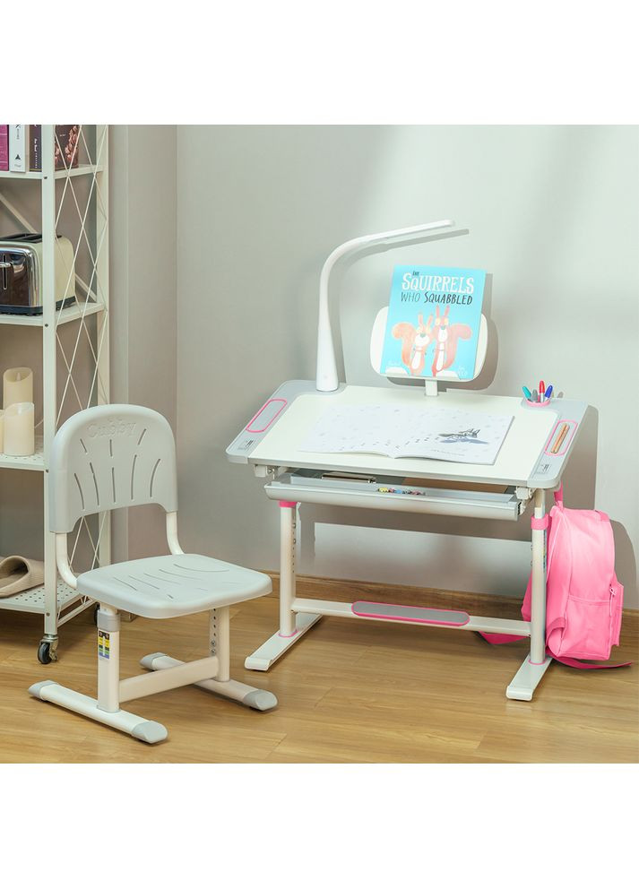 Комплект FunDesk парта + стілець трансформери Cubby Lupin Pink (353686421)