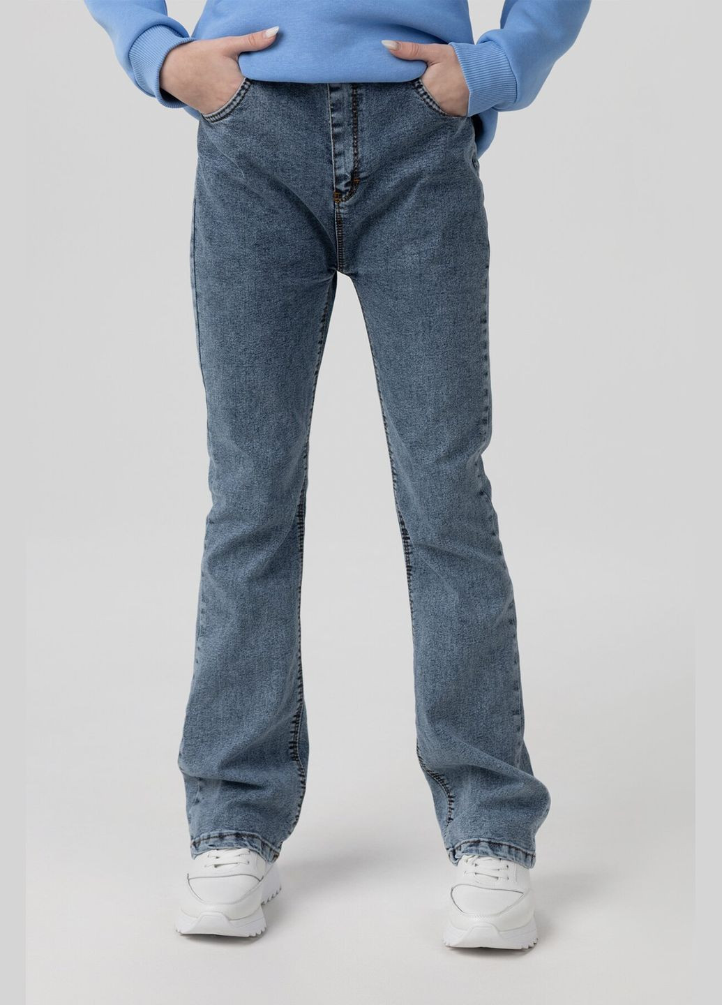 Синие демисезонные джинсы для девочки 59414 170 см синий (2000990125781d) shop (2000990125781) Pitiki