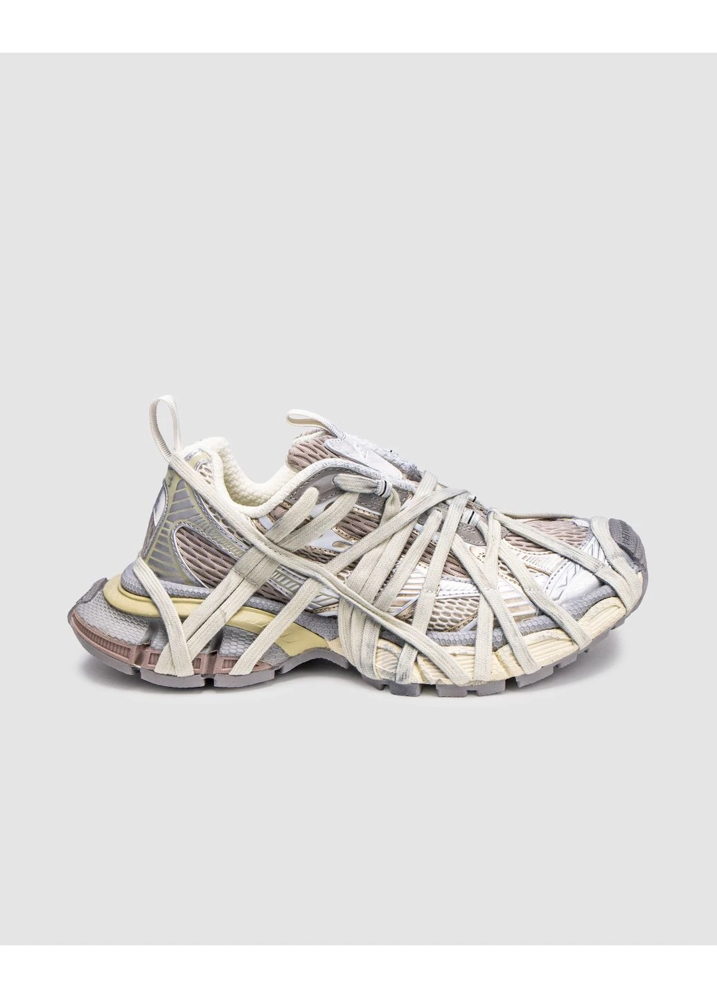 Бежеві літні кросівки balenciaga 3xl extreme lace sneaker in light beige баленсіага No Brand