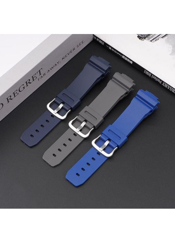 Ремінець для годинника Casio G-Shock темно-синій поліуретановий універсальний ремінь для чоловіків та жінок ProDobro (367267360)