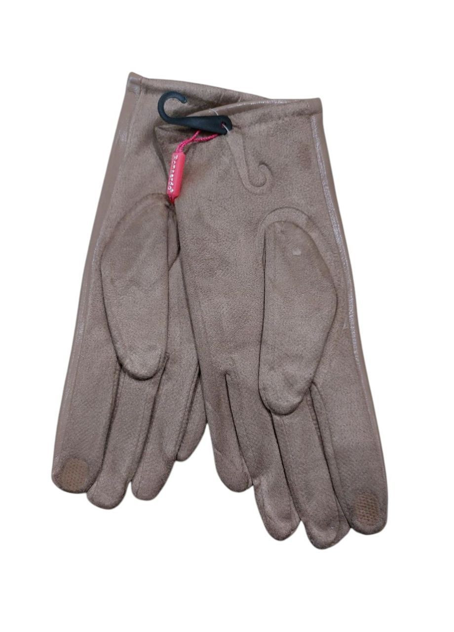 Женские перчатки сенсорные one size кремовый Jannet Рукавички (365438632)