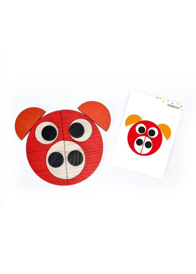 Деревянная игра "Фигурная мозаика" 900071, 30 элементов Igroteco (364128167)