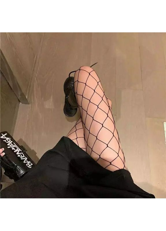 Еротичні чорні колготки в сіточку для дівчат та жінок, Сексуальні міцні колготки в чорному кольорі No Brand колготки в сіточку чорні (360428751)