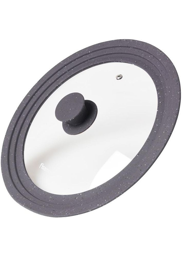 Крышка мультиразмерная Triplex стеклянная Ø24/Ø26/Ø28см, серая Fissman (372294613)