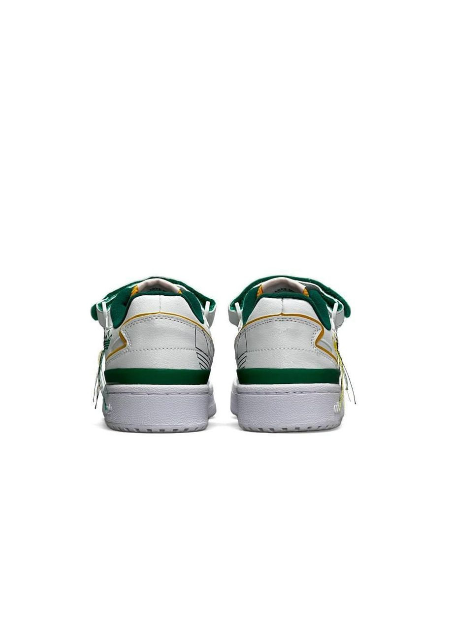 Серые демисезонные кроссовки мужские adidas forum 84 low white green адидас форум 84 No Brand