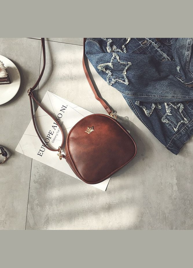 Женская мини-сумка с короной через плечо, маленькая сумочка для девочек экокожа корона Хаки(BRT) Brettani (336552043)