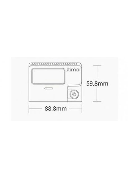 Автомобільний відеореєстратор 70mai Dash Cam A800S (1 камера) Xiaomi (329851943)