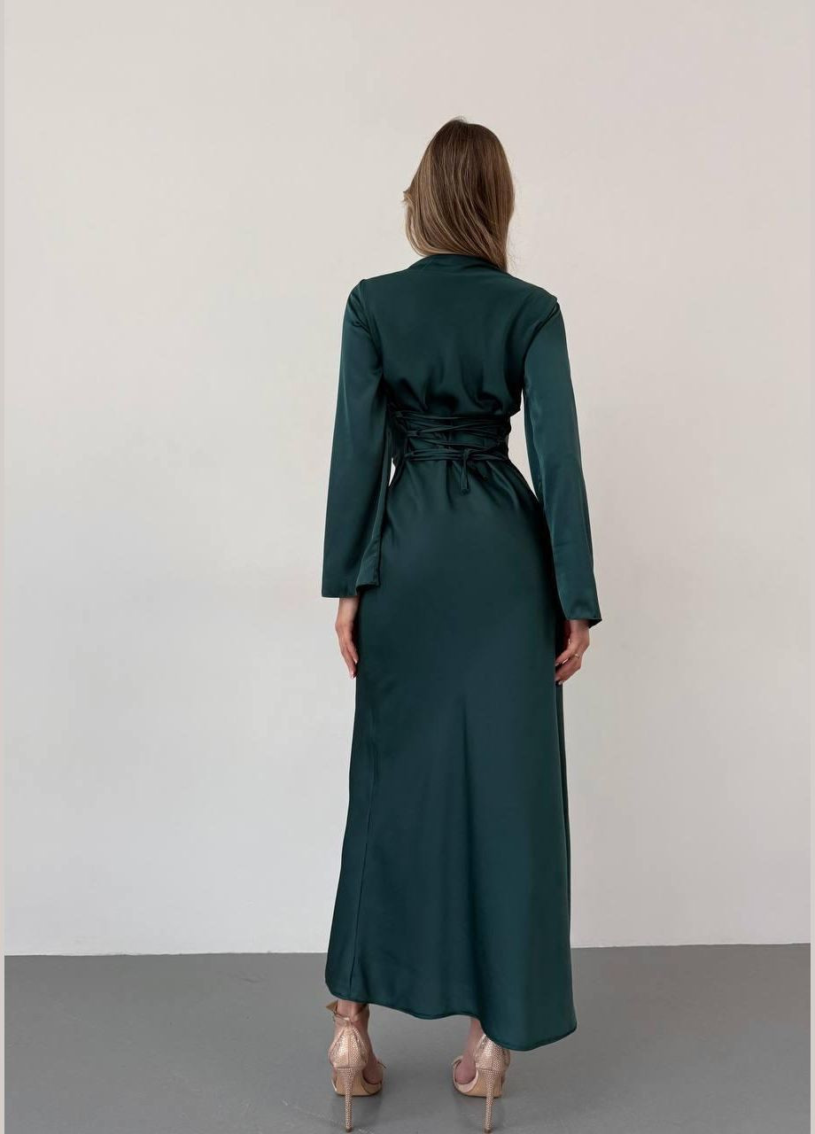 Зелена повсякденний сукня жіноча - довжина максі, однотон JUGO однотонна