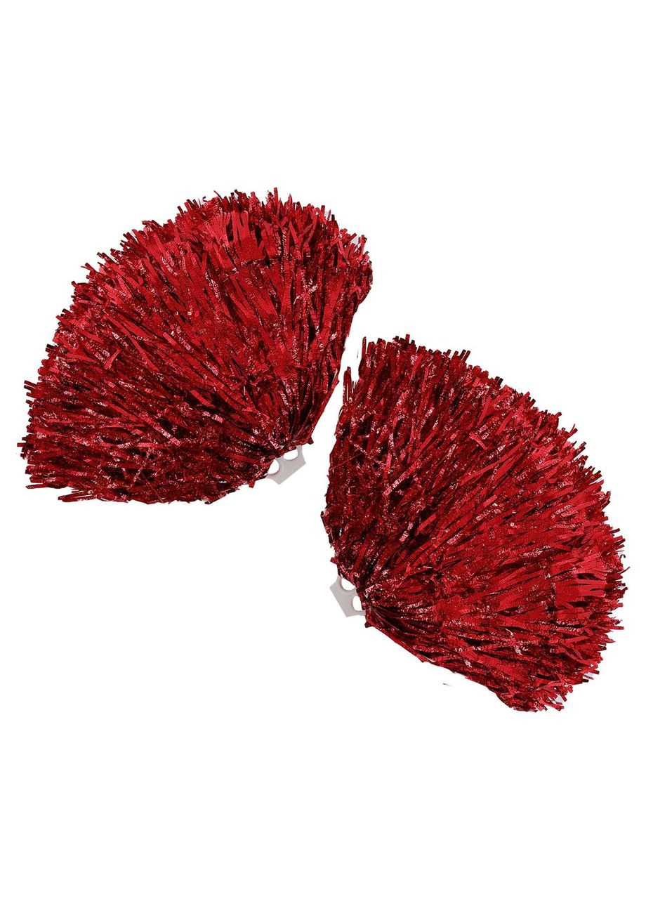 Помпоны нитевидные матовые для черлидинга и танцев с захватами-кольцами Pom-Poms C-0838 (матовые, пластик, 2шт, вес SP-Sport (369925106)