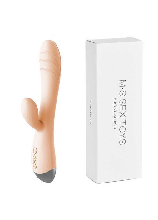 Бежевый вибратор кролик для клитора и точки G USB – Вибраторы No Brand (368892972)