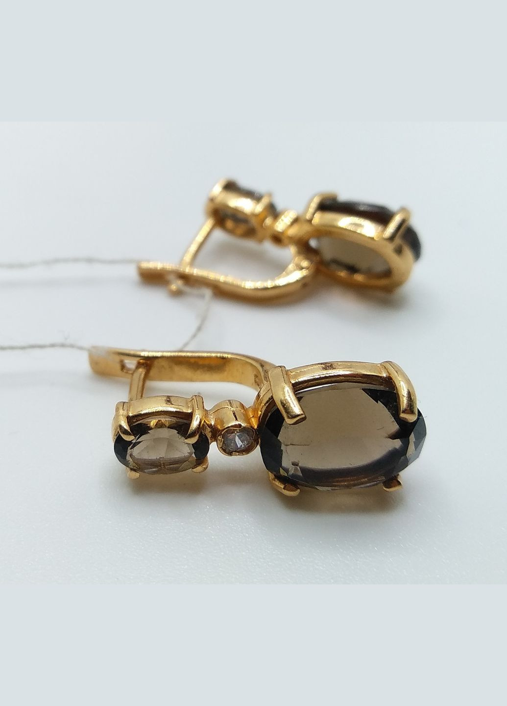 Сережки золото 585° 4,88г. раухтопаз (сб072) Арніка СБ072 (305583219)