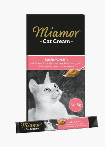 Cat Snack Lachs Cream Ласощі для зміцнення імунної системи у кішок 15 г ЦІНА ЗА ШТ Miamor (266274735)