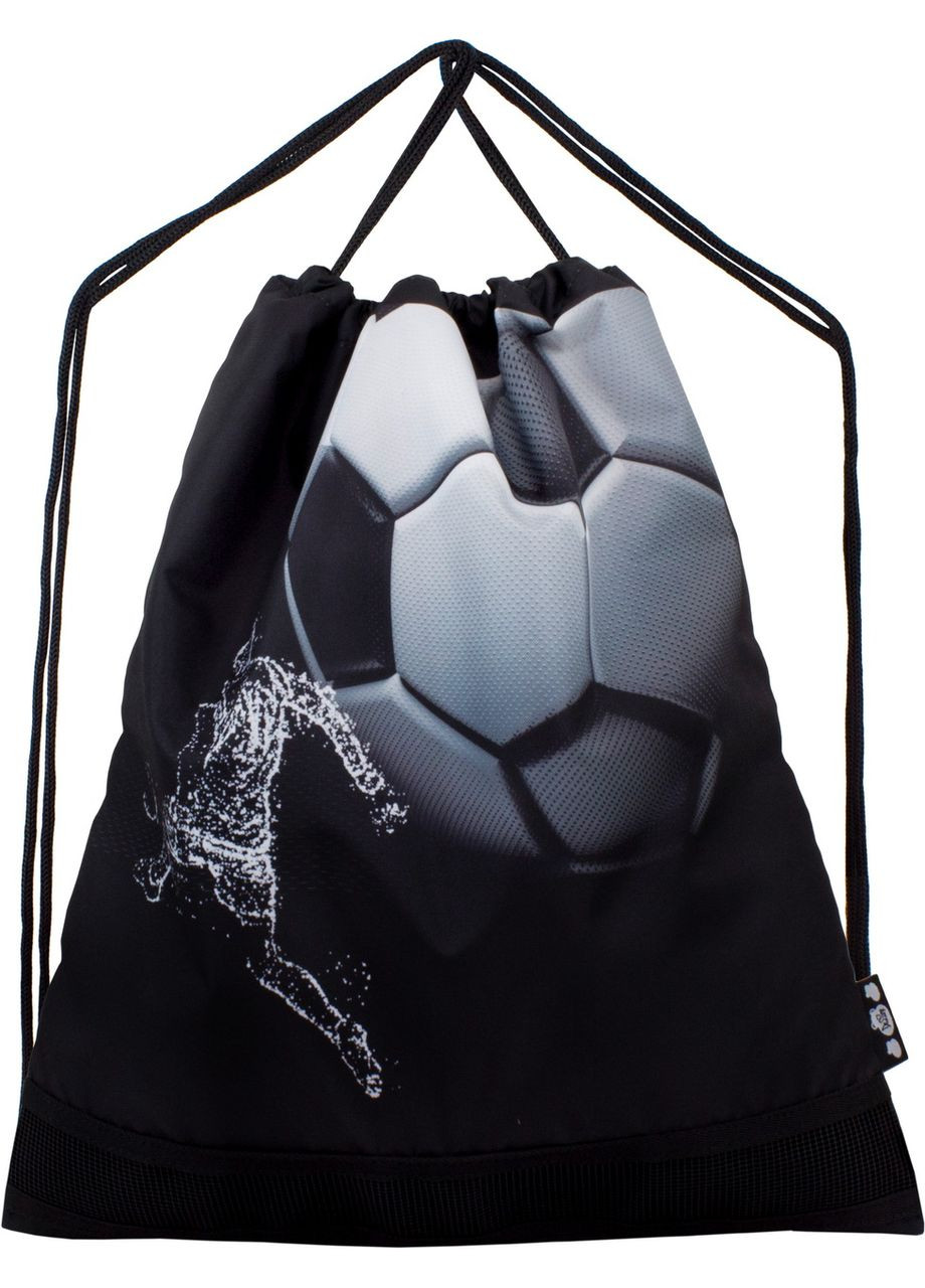Мішок для змінного взуття для хлопчика чорний з футболом S-159 Delune (293504343)