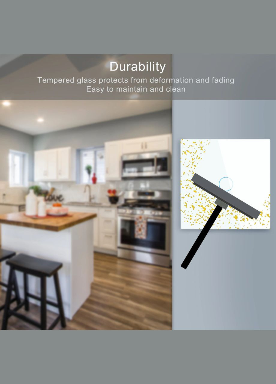 Сенсорний WI-Fi smart вимикач з підсвічуванням чорний одиночний AXUS (300577493)