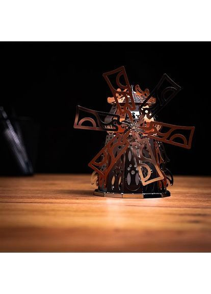 Колекційна модель-конструктор Mysterious Mill Млин, електронний, двоколірний, 52 деталі () Metal Time MT054 (370499200)