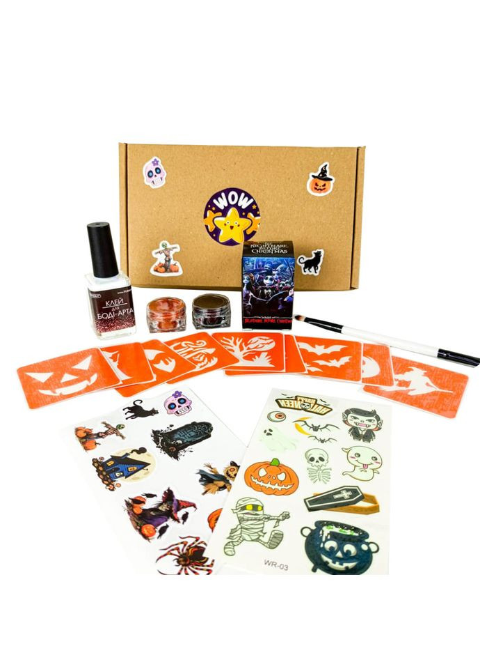 Набір для біо-тату "Wow Box Хелловін для 1 дитини" wow-box-halloween-1 Fresh Tattoo (367970673)