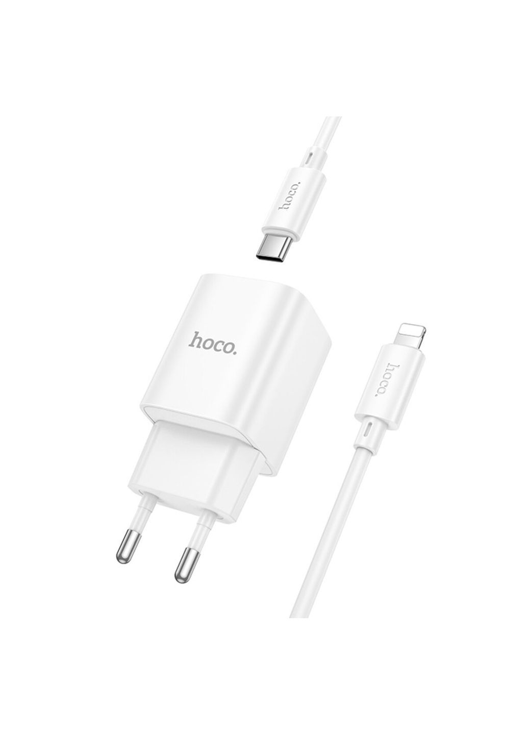 Сетевое зарядное устройство C148A Charm single port PD30W Charger Set (C to iP) (EU) White Hoco C148A charger set (C to iP) (340279581)